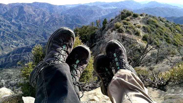 Two Person Wearing Hiking Shoes