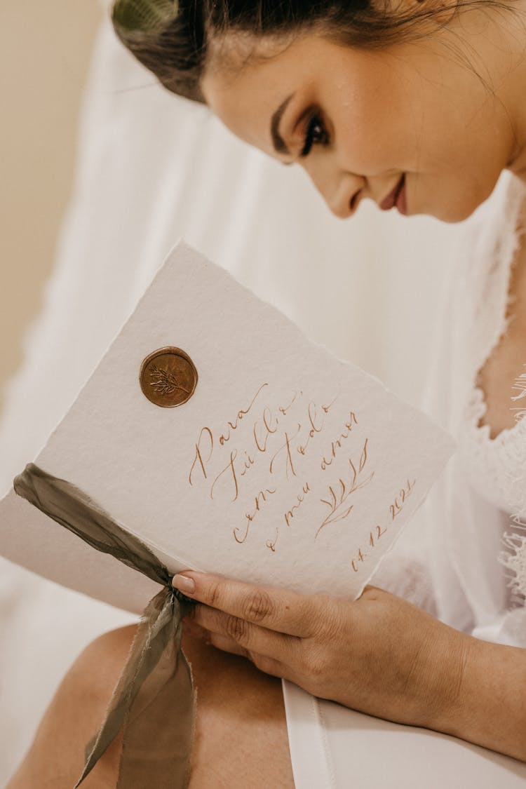 Bride Writing Invitation