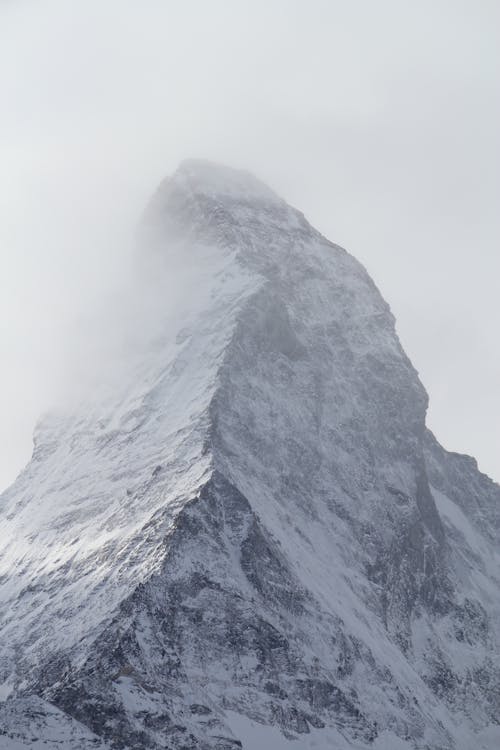 Steep Walls of Matterhorn Peak in Alps Switzerland