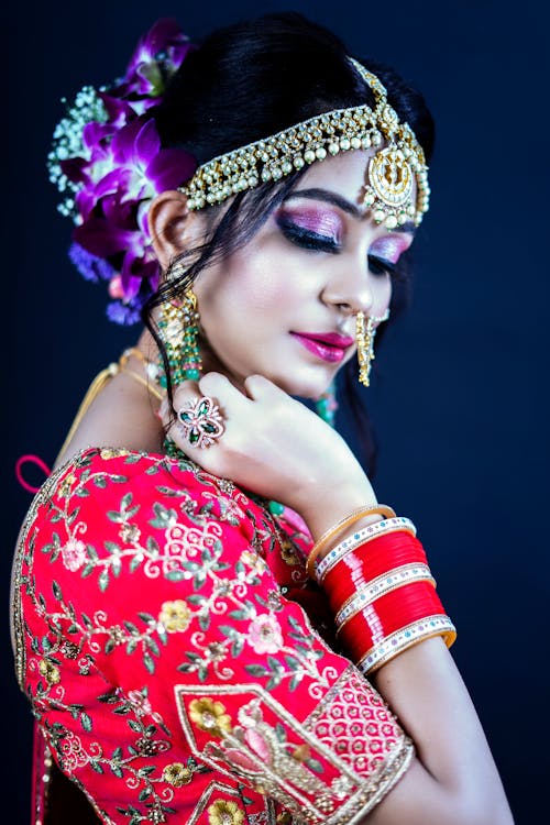 Imagine de stoc gratuită din bijuterii de mireasă, drăguț, femeie indiană