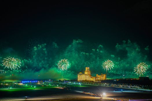 Spectacular fireworks illuminate Ras al Khaimah's night sky in UAE festival.