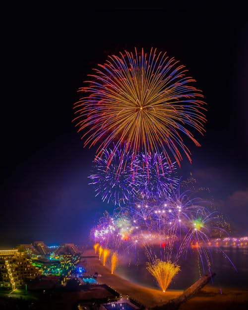 Free Close-Up Photo of  Fireworks Display Stock Photo