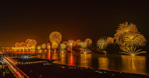 Fireworks Display over the Lake