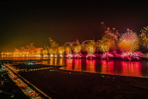 akşam, deniz, Festival içeren Ücretsiz stok fotoğraf