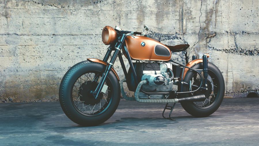Motocicleta touring preta