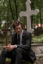 Free stock photo of adult, cemetery, fall