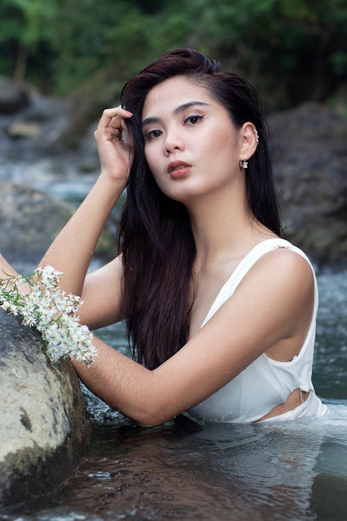 Free stock photo of corporate portrait, female portrait, flowing river