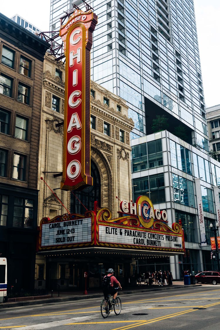 Facade Of Chicago Theatre