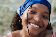 Girl in Bandana Smiling