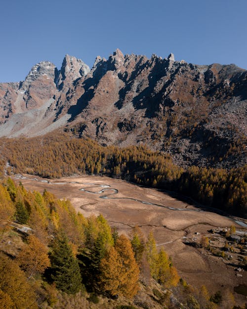 Drone Shot of a Scenic Mountainside