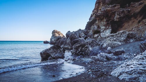 Gray Rocks on the Shore