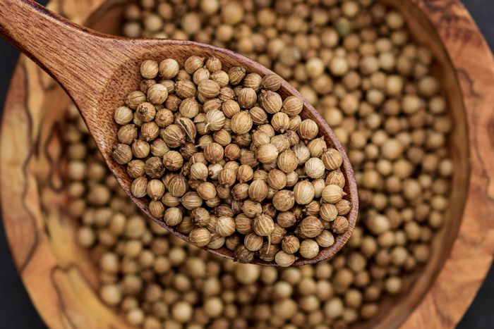 Real photo of coriander seeds