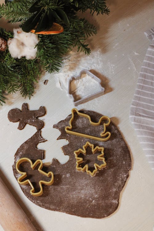 Ingyenes stockfotó cookie tészta, cookie vágók, csokoládé témában