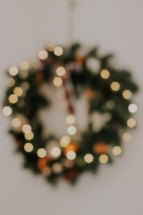 An Illuminated Christmas Wreath