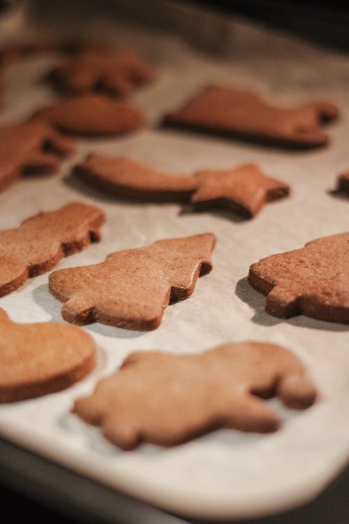 Close-Up Shot of Cookies on a Tray