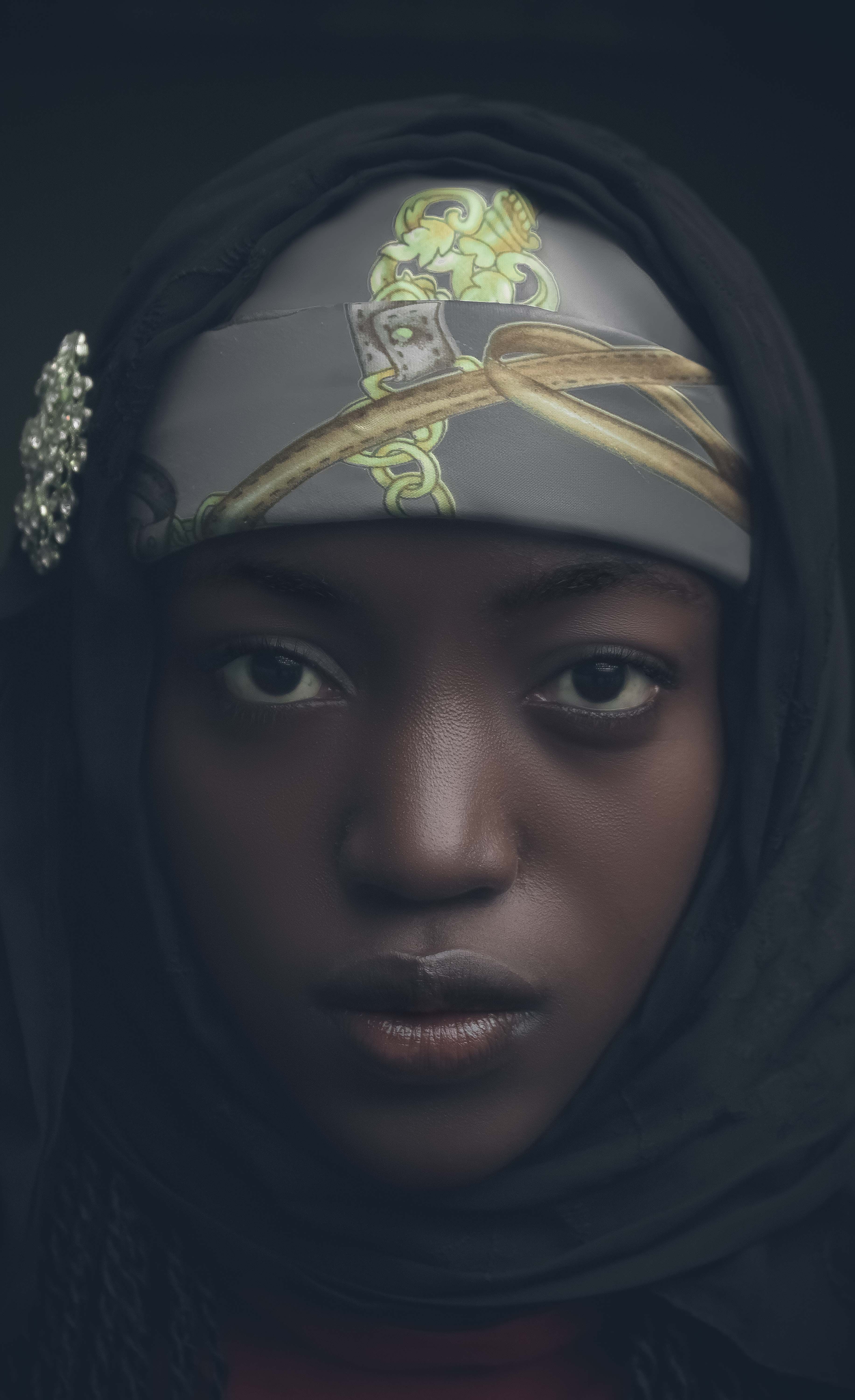 Portrait of a Pretty Woman in Black Hijab · Free Stock Photo