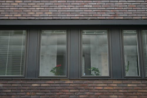 Glass Windows With Black Steel Frames