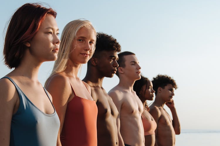 Portrait Of Teenagers In Swimsuits