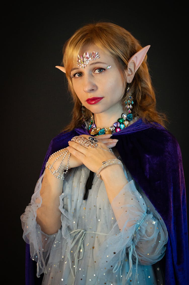 Woman In Costume Of Elf