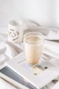 Thermo Insulated Coffee Glass Cup with Latte