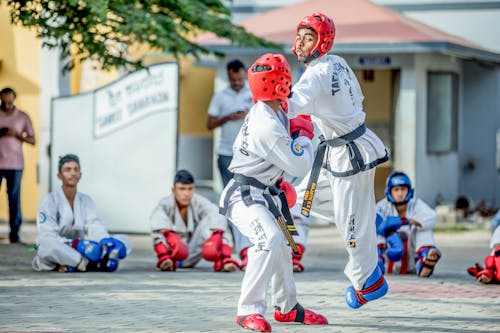Ilmainen kuvapankkikuva tunnisteilla itsepuolustuslaji, miehet, taekwondo