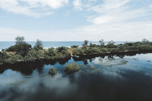 Aerial Photography of an Island