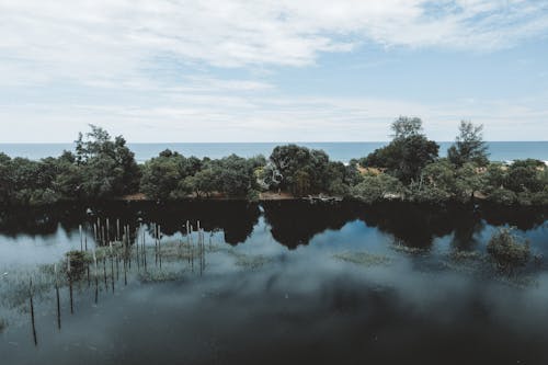 Aerial Photography of an Island