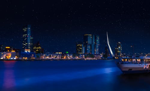 City Skyline Under Clear Sky during Nighttime