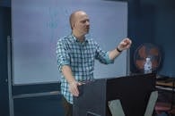 Man Giving a Lecture