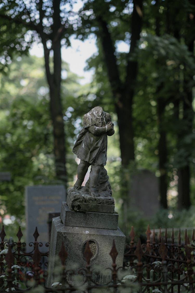 Statue On A Cemetery 