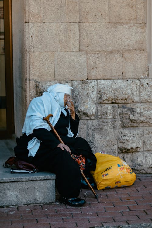 A Man Smoking Cigarette