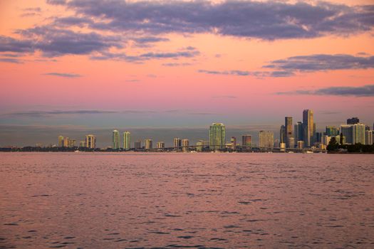 Biscayne Bay private yacht sunset — Miami