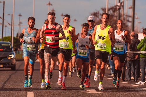 Male Runners in a Marathon
