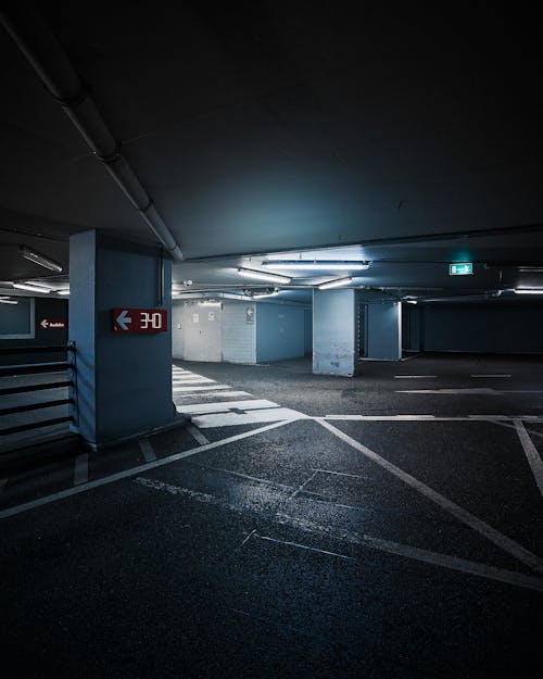 Free Empty Underground Parking Stock Photo