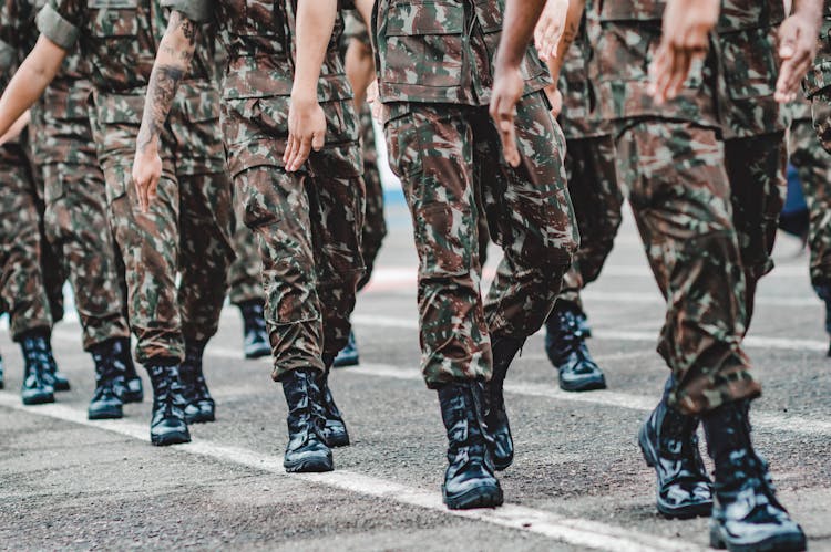 Soldiers Marching In Boots