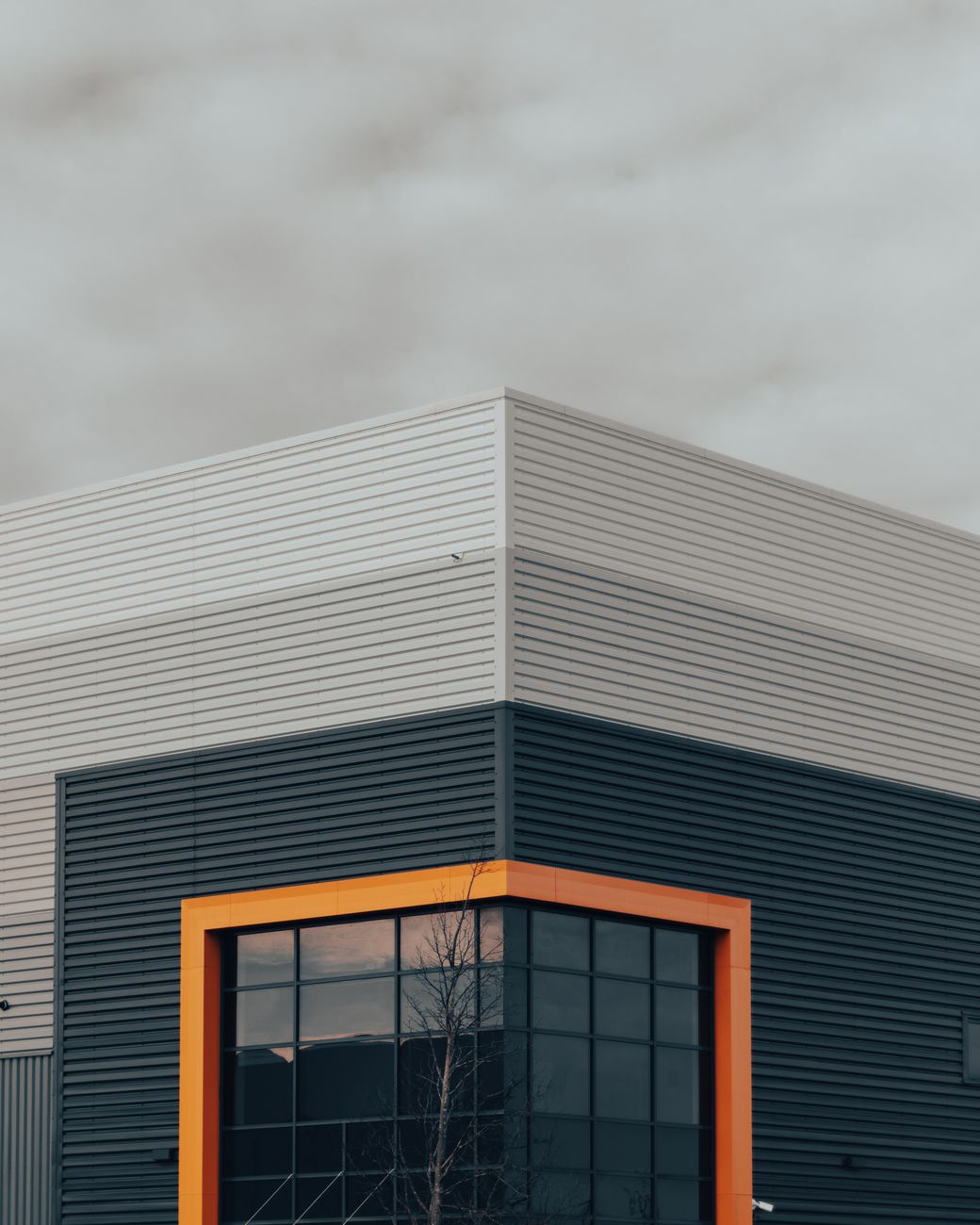 Modern newly built industrial warehouse