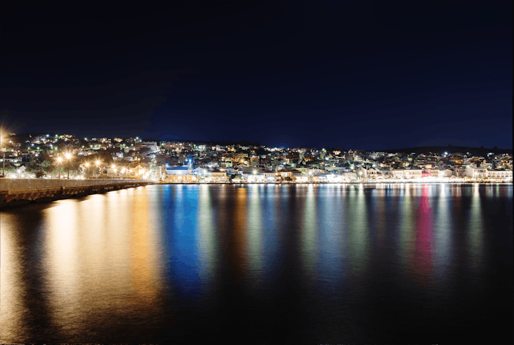 Street Lights Surrounding A River