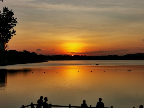 Free stock photo of sunset