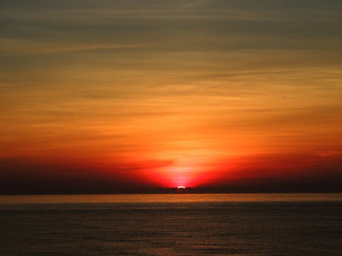 Gratis lagerfoto af gylden time, hav, horisont