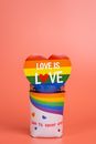 Still Life with LGBT Symbol and Slogan