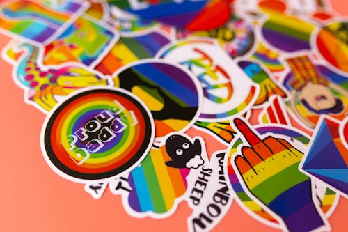 Free Colorful Rainbow Stickers Stock Photo