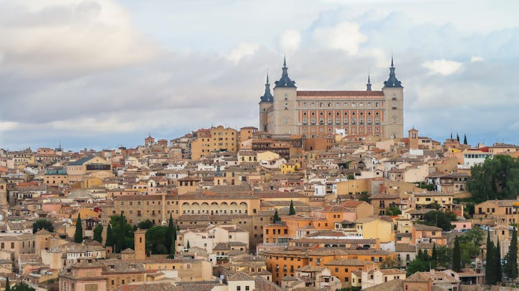 Drone Shot Of The City Of Toledo In Spain