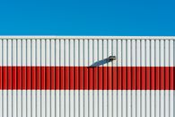 White and Red Striped Wall