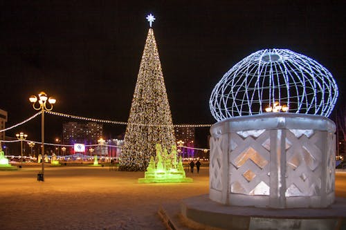 Photos gratuites de arbre de noël, célébration, citadin