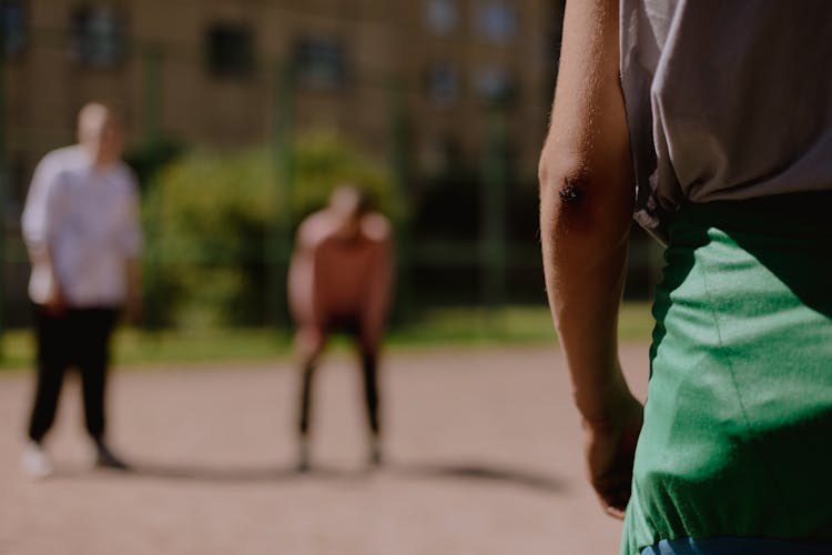 Teenagers Playing Ball