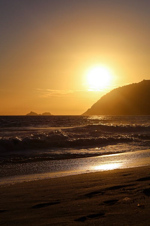 Immagine gratuita di camminando, litorale, luce del sole