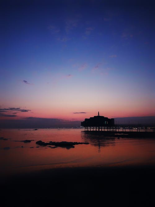 Free stock photo of beach sunset