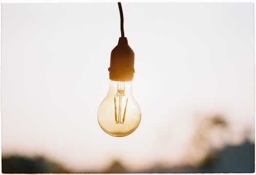 Free White Light Bulb Turned on in Close Up Photography Stock Photo