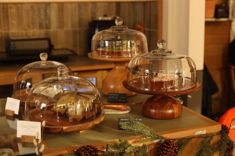 Cake Stands In A Bakery