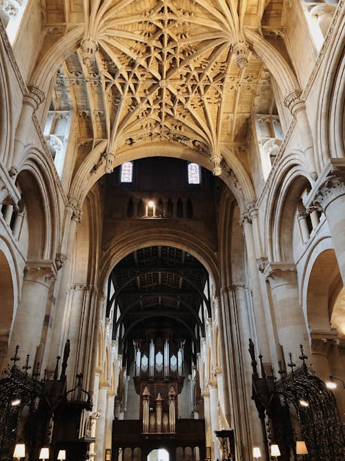 Free Interior of Christ Church Cathedral in Oxford, England Stock Photo